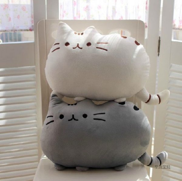 Подушка Игрушка в Виде Серого Кота Пушина Pusheen Cat купить в СПб