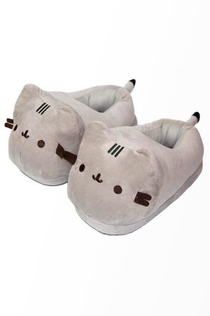 Купить мягкие тапочки в виде кота котенка Пушин Тапки Pusheen
