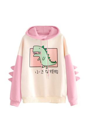 Купить Худи Толстовка с Шипами Розовый Дракон Динозавр в СПб