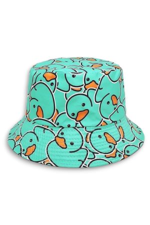 Купить взрослую яркую мятную панаму Утка / Бирюзовая Уточка в спб недорого