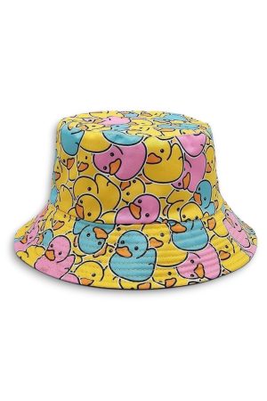 Панама разноцветные резиновые уточки / взрослая панамка с утятами купить недорого в СПб
