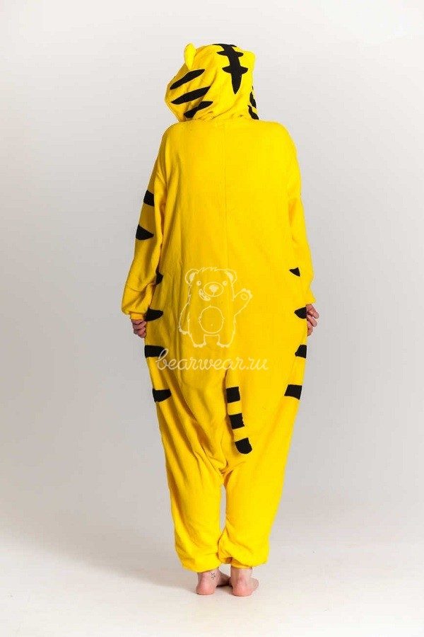 Желтый тигр кигуруми пижама