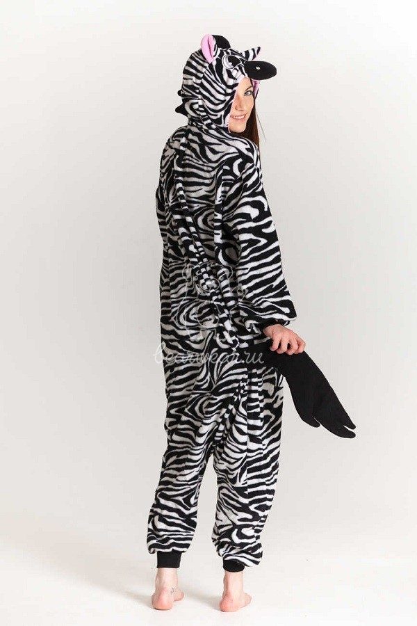 Кигуруми зебра детская пижама