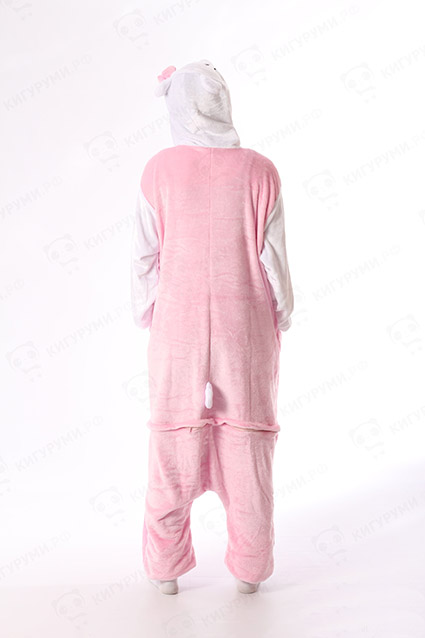 Недорого купить пижаму кигуруми Белый Розовый Кот в СПБ