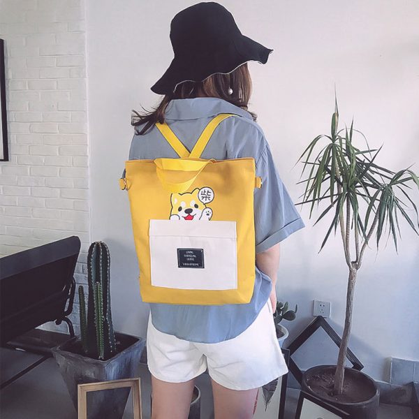 Купить женский рюкзак для девочки желтый недорого в СПБ