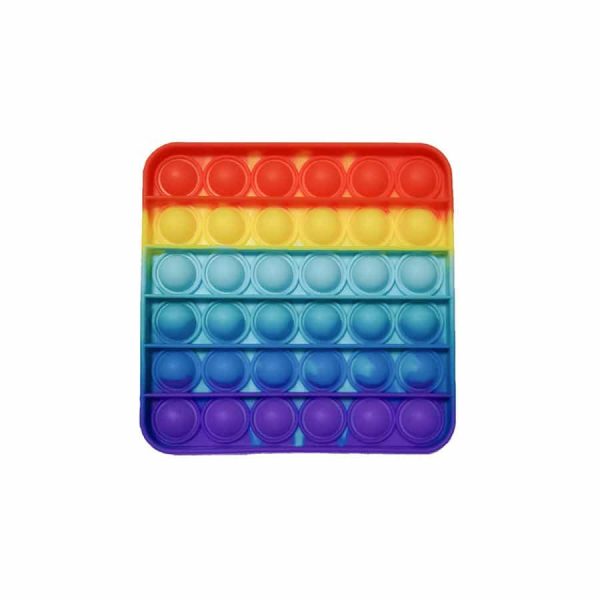 POP IT - Игрушка Антистресс - ПОП ИТ квадратный разноцветный радуга