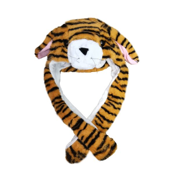 Купить Шапку Тигра с Двигающимися Ушами Тигренок Светящийся в СПб