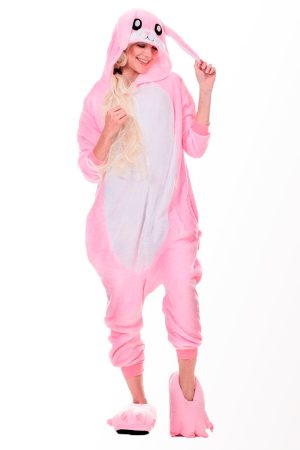 Кигуруми Розовый Кролик / Заяц - Купить костюм пижаму кигуруми в СПб