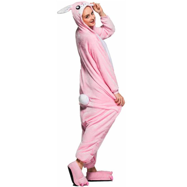Костюм пижама кигуруми крольчонок зайчик розового цвета купить недорого в СПб