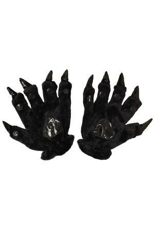 Купить Перчатки Черные Лапы с Когтями в виде черных лап животных